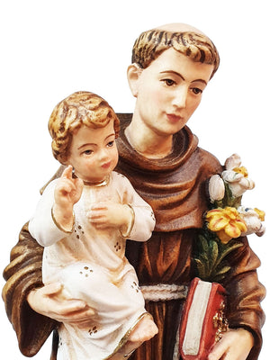 Imagem de Santo Antônio em Madeira Italiana 30 cm-TerraCotta Arte Sacra