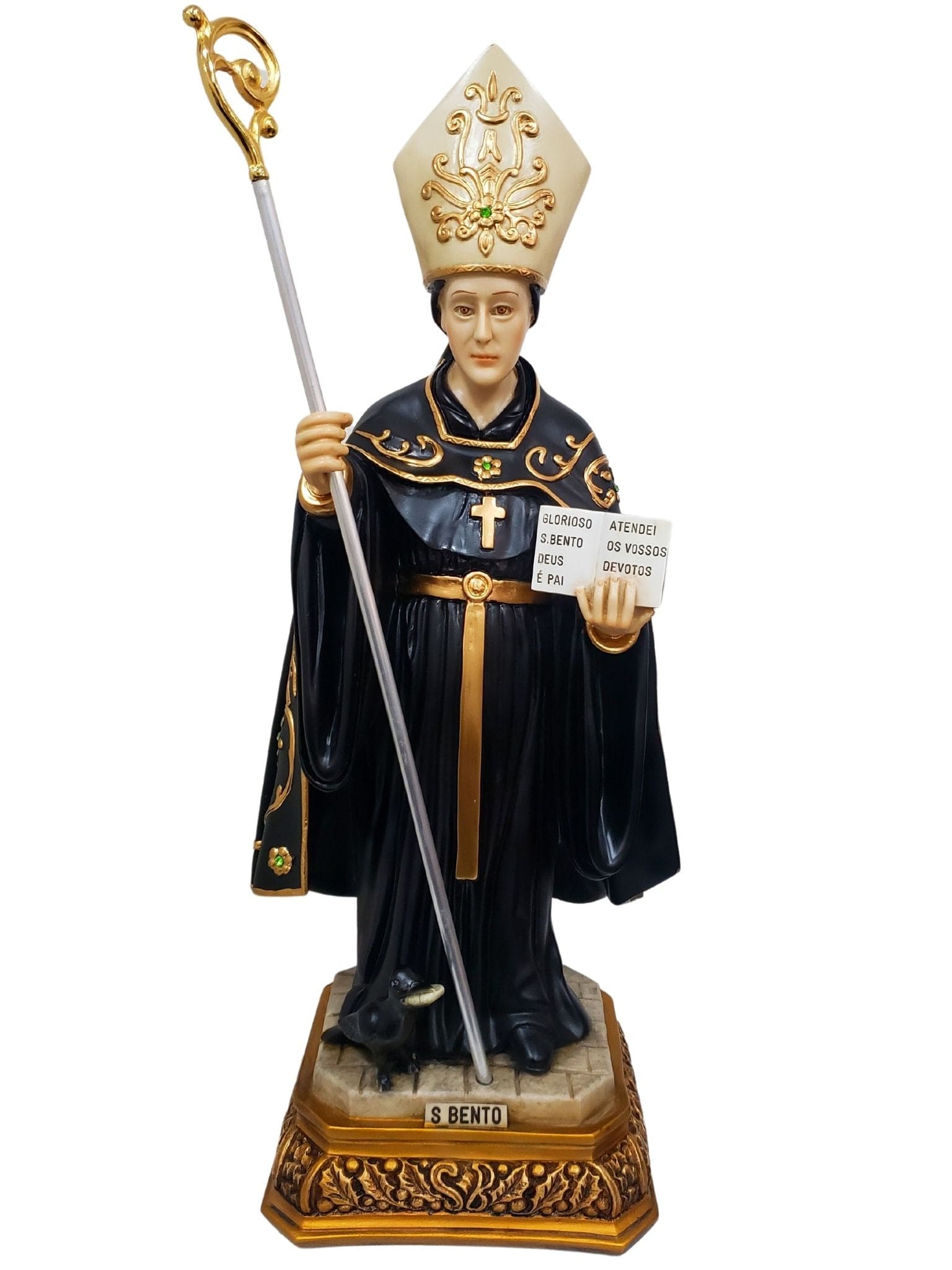 Imagem de São Bento Barroco de Portugal 68 cm-TerraCotta Arte Sacra