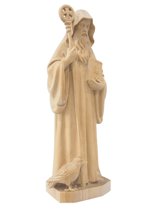 Imagem de São Bento em Madeira-TerraCotta Arte Sacra