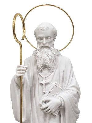 Imagem de São Bento em Pó de Mármore 30 cm-TerraCotta Arte Sacra
