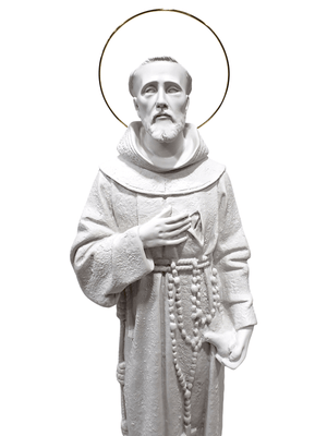 Imagem de São Francisco em Pó de Mármore 62 cm-TerraCotta Arte Sacra