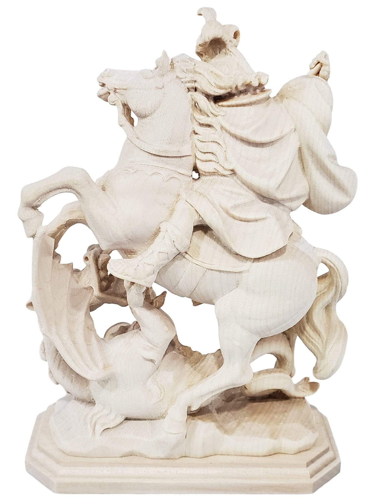 Imagem de São Jorge de Madeira Italiana de 16 cm-TerraCotta Arte Sacra