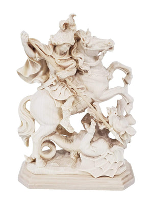 Imagem de São Jorge de Madeira Italiana de 16 cm-TerraCotta Arte Sacra