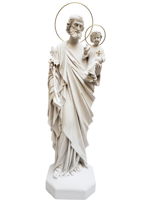 Imagem de São José 60 cm em Pó de Mármore-TerraCotta Arte Sacra