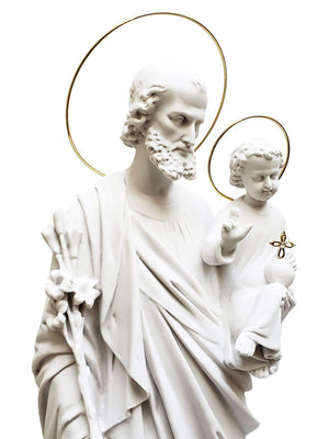Imagem de São José 60 cm em Pó de Mármore-TerraCotta Arte Sacra
