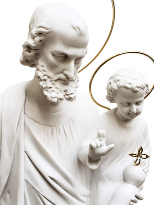 Imagem de São José 60 cm em Pó de Mármore-TerraCotta Arte Sacra