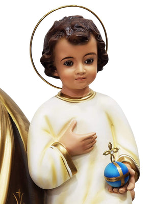 Imagem de São José em Pó de Mármore com Olhos de Vidro 105 cm-TerraCotta Arte Sacra