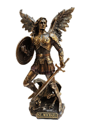 Imagem de São Miguel Acabamento em Bronze 32 cm-TerraCotta Arte Sacra