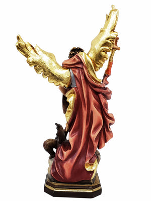 Imagem de São Miguel Arcanjo de Madeira Italiana de 18 cm-TerraCotta Arte Sacra