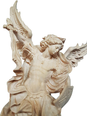 Imagem de São Miguel Arcanjo de Madeira Italiana de 36 cm-TerraCotta Arte Sacra