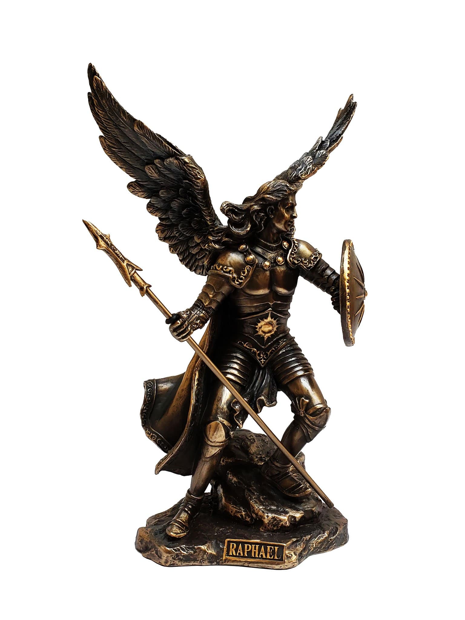 Imagem de São Rafael Acabamento em Bronze 27 cm-TerraCotta Arte Sacra