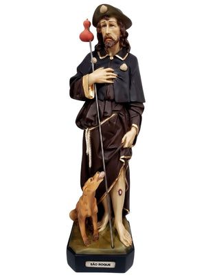 Imagem de São Roque Barroco Português 66 cm-TerraCotta Arte Sacra