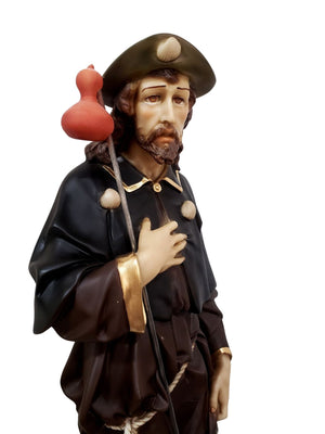 Imagem de São Roque Barroco Português 66 cm-TerraCotta Arte Sacra