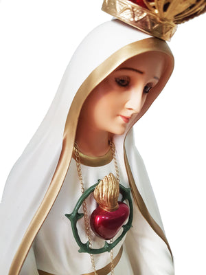 Imagem do Imaculado Coração de Fátima 55 cm-TerraCotta Arte Sacra