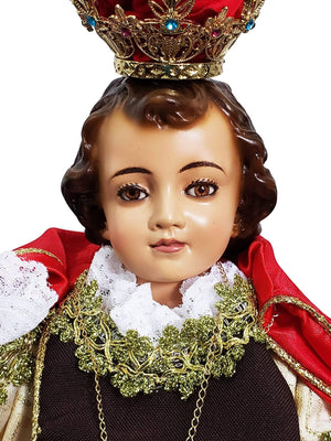 Imagem do Menino Jesus de Praga em Pó de Mármore 43 cm com Olhos de Vidro-TerraCotta Arte Sacra