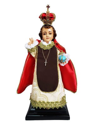 Imagem do Menino Jesus de Praga em Pó de Mármore 43 cm com Olhos de Vidro-TerraCotta Arte Sacra