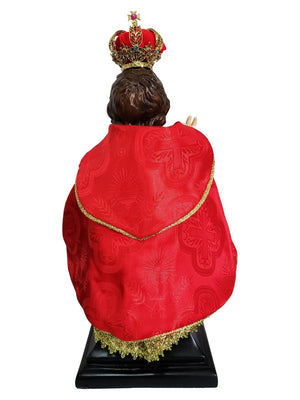 Imagem do Menino Jesus de Praga em Pó de Mármore 43 cm com Olhos de Vidro-TerraCotta Arte Sacra