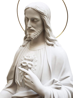 Imagem do Sagrado Coração de Jesus 105 cm em Pó de Mármore-TerraCotta Arte Sacra