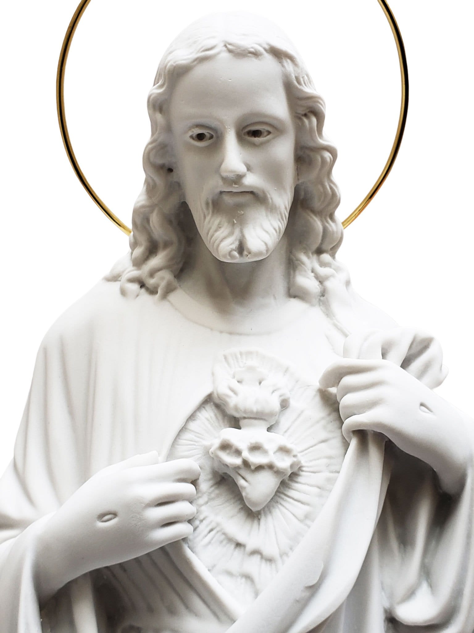 Imagem do Sagrado Coração de Jesus 45 cm em Pó de Mármore-TerraCotta Arte Sacra