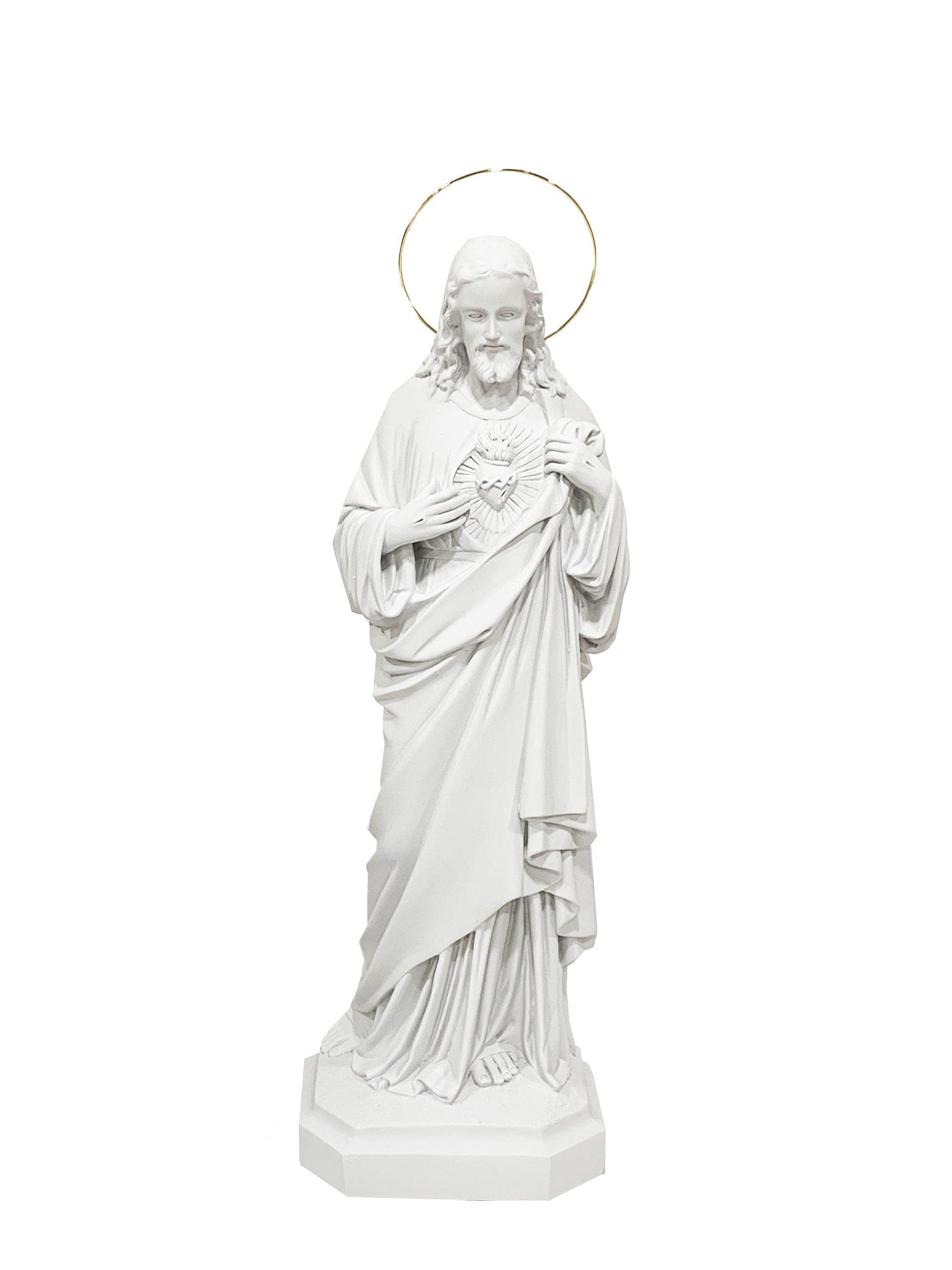 Imagem do Sagrado Coração de Jesus em Pó de Mármore 63 cm-TerraCotta Arte Sacra