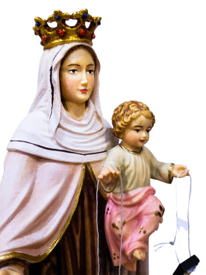 Imagem em Madeira Italiana Nossa Senhora do Carmo 20 cm-TerraCotta Arte Sacra