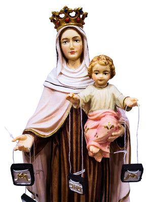 Imagem em Madeira Italiana Nossa Senhora do Carmo 20 cm-TerraCotta Arte Sacra