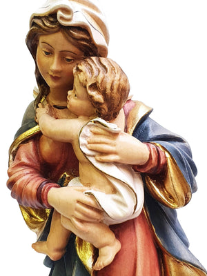 Madona de Madeira Italiana 30 cm-TerraCotta Arte Sacra