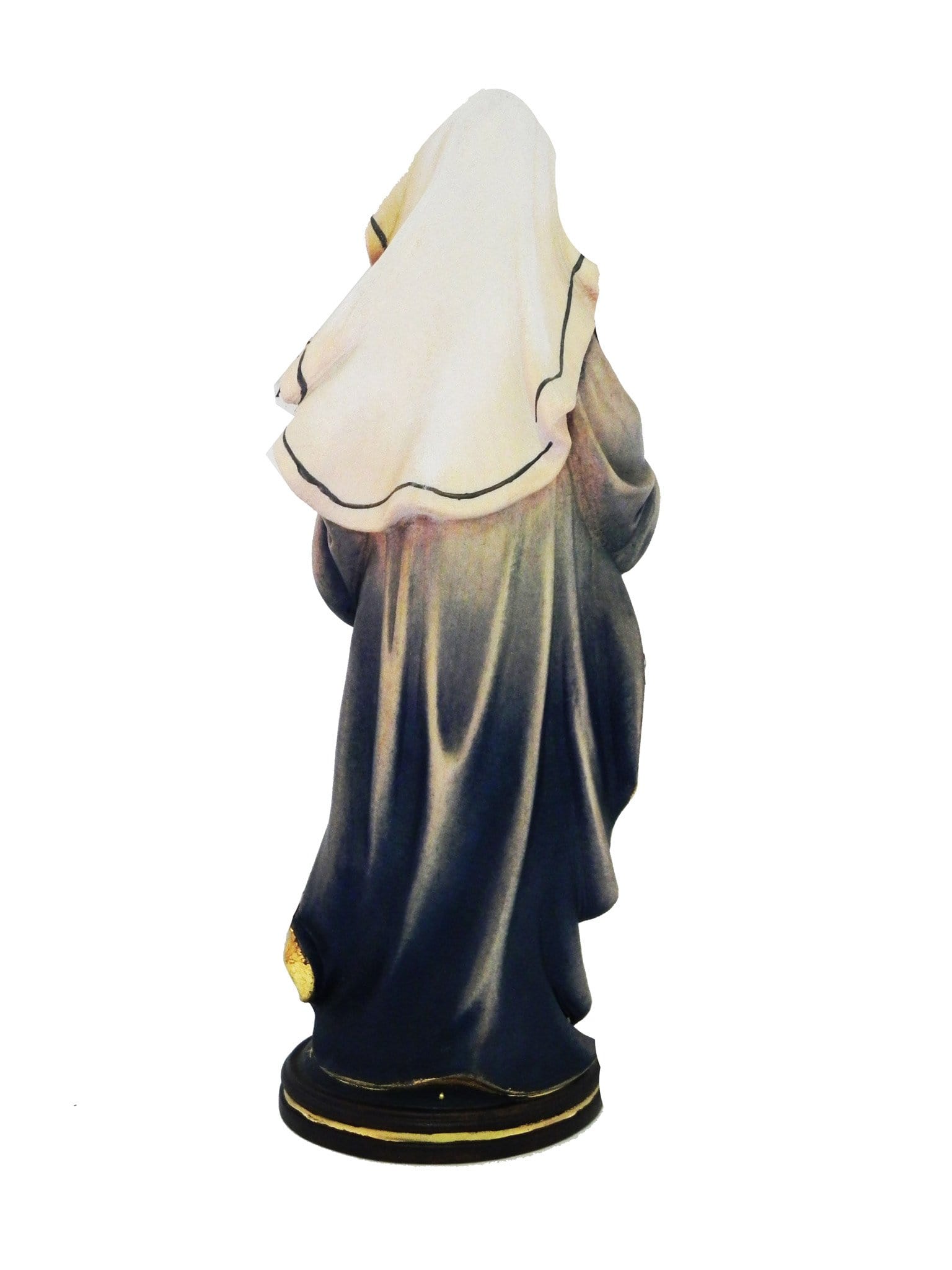 Madona de Madeira Italiana de 31 cm-TerraCotta Arte Sacra