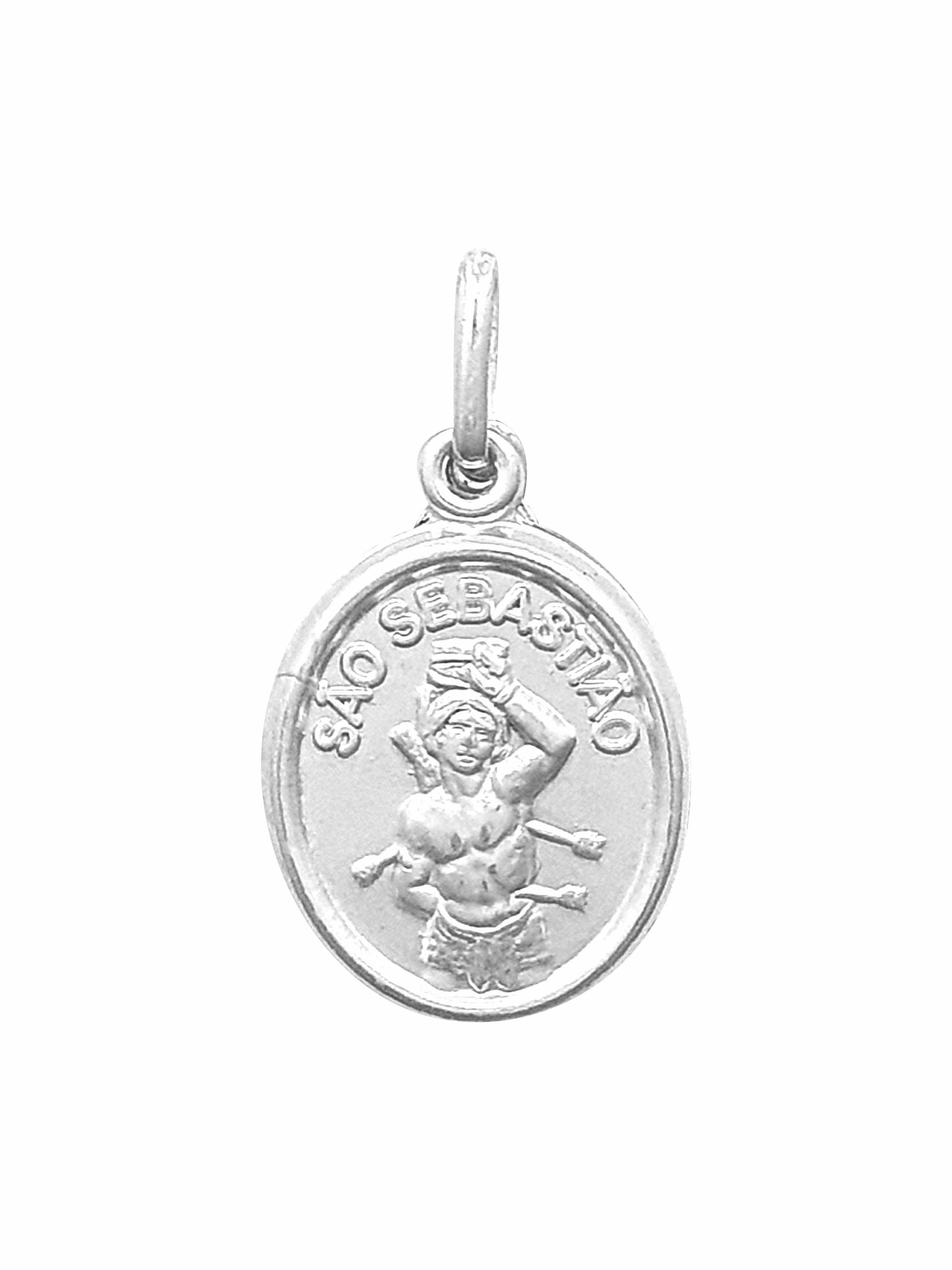 Medalha São Sebastião de Prata de Lei 925-TerraCotta Arte Sacra
