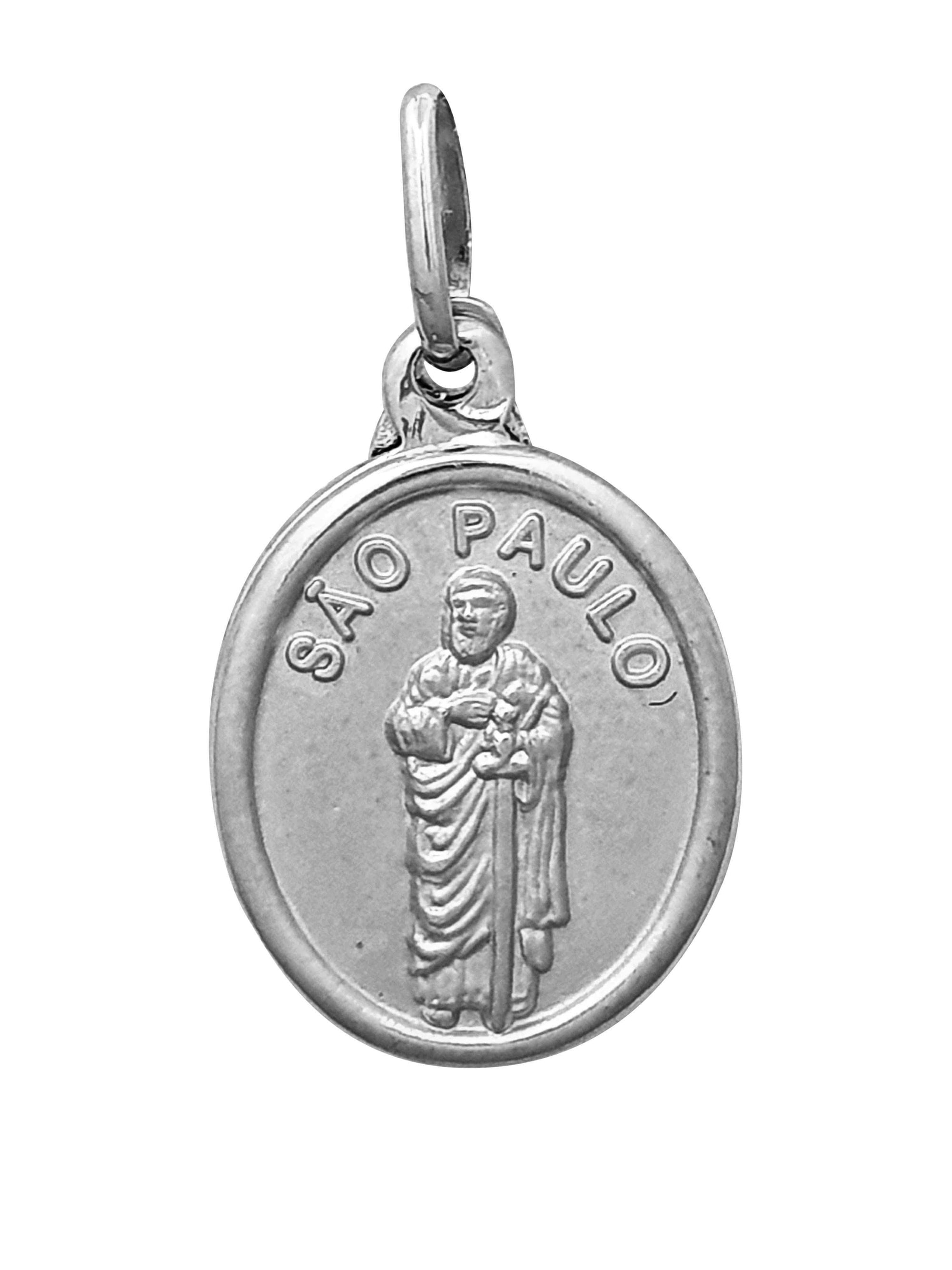 Medalha de São Paulo de Prata de Lei 925-TerraCotta Arte Sacra