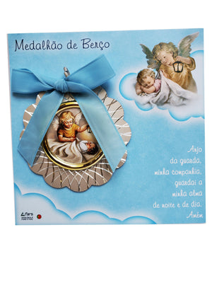 Medalhão de Berço Anjo Zelador-TerraCotta Arte Sacra