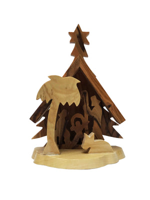 Mini Presépio Madeira de Oliveira da Terra Santa-TerraCotta Arte Sacra