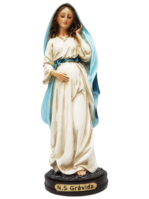 Nossa Senhora Grávida Barroca em Resina 30 cm-TerraCotta Arte Sacra