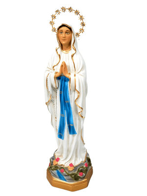 Nossa Senhora de Lourdes em Pó de Mármore 35 cm-TerraCotta Arte Sacra