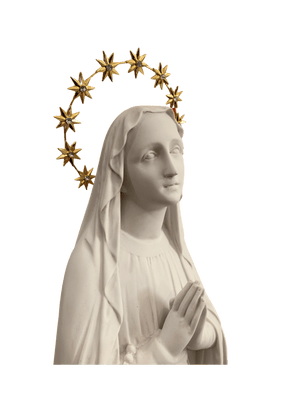 Nossa Senhora de Lourdes em Pó de Mármore 65 cm Branca-TerraCotta Arte Sacra