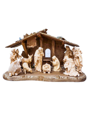 Presépio Italiano de Madeira Completo 12 peças-TerraCotta Arte Sacra