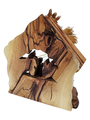 Presépio de Madeira de Oliveira da Terra Santa-TerraCotta Arte Sacra