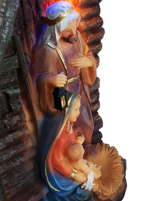 Sagrada Família de Resina com Luz 20 cm-TerraCotta Arte Sacra