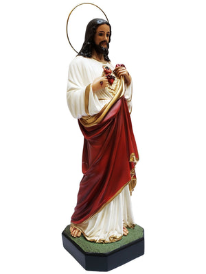 Sagrado Coração de Jesus 45 cm com Olhos de Vidro-TerraCotta Arte Sacra
