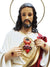 Sagrado Coração de Jesus 45 cm com Olhos de Vidro-TerraCotta Arte Sacra