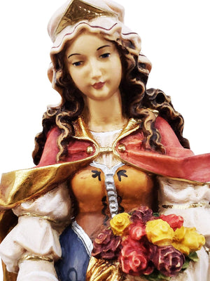 Santa Isabel ou Santa Elizabeth de Madeira Italiana 24 cm-TerraCotta Arte Sacra
