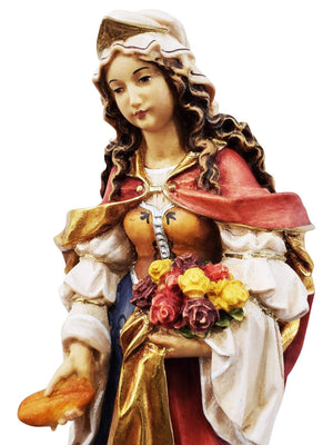 Santa Isabel ou Santa Elizabeth de Madeira Italiana 24 cm-TerraCotta Arte Sacra