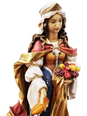 Santa Isabel ou Santa Elizabeth de Madeira Italiana 24 cm-TerraCotta Arte Sacra