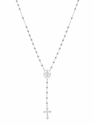 Terço para Pescoço Prata de Lei 925-TerraCotta Arte Sacra