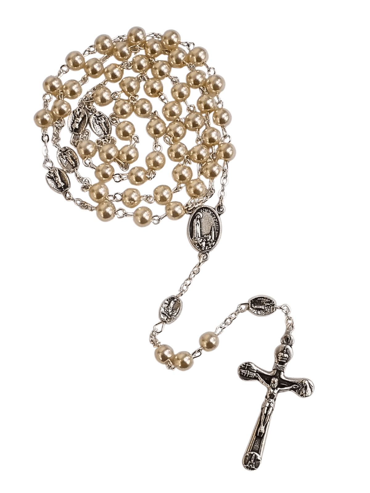 Terço Italiano Perolado Nossa Senhora de Fátima 6 mm