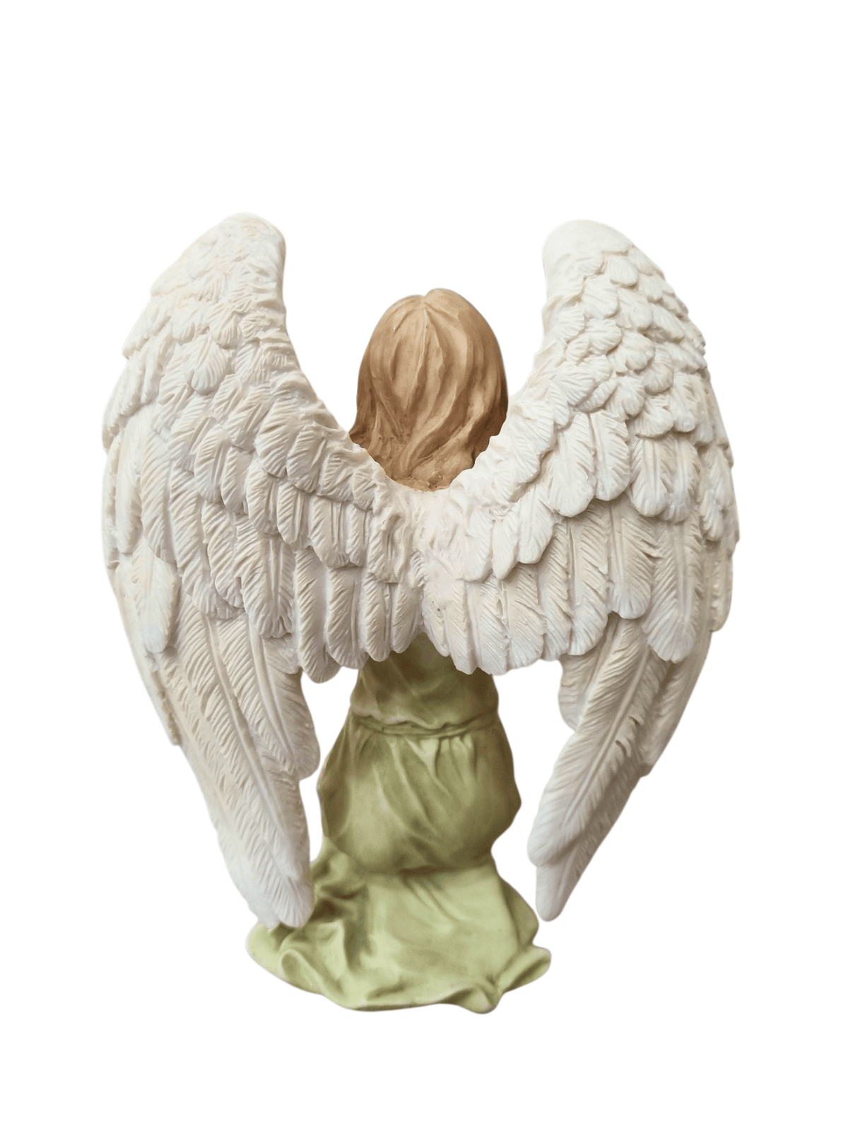 Imagem de Anjo com Pomba em Pó de Mármore Colorido 13 cm