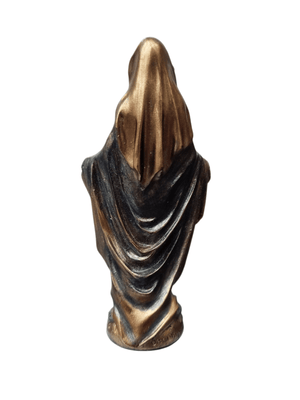 Imagem de Nossa Senhora das Graças em Resina com Acabamento em Bronze 8,5 cm