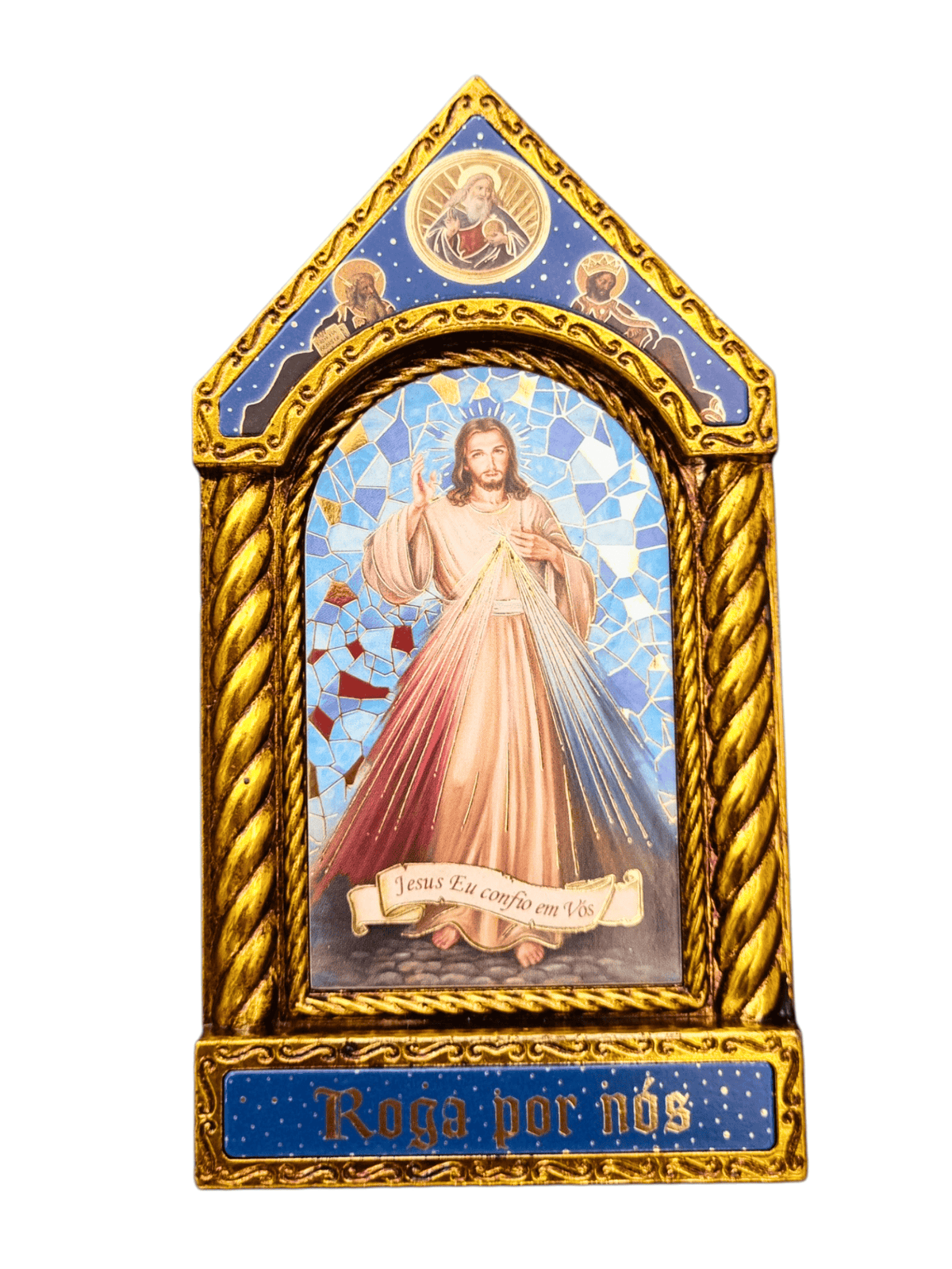Adorno Italiano Clássico Jesus Misericordioso 15 cm x 7,5 cm