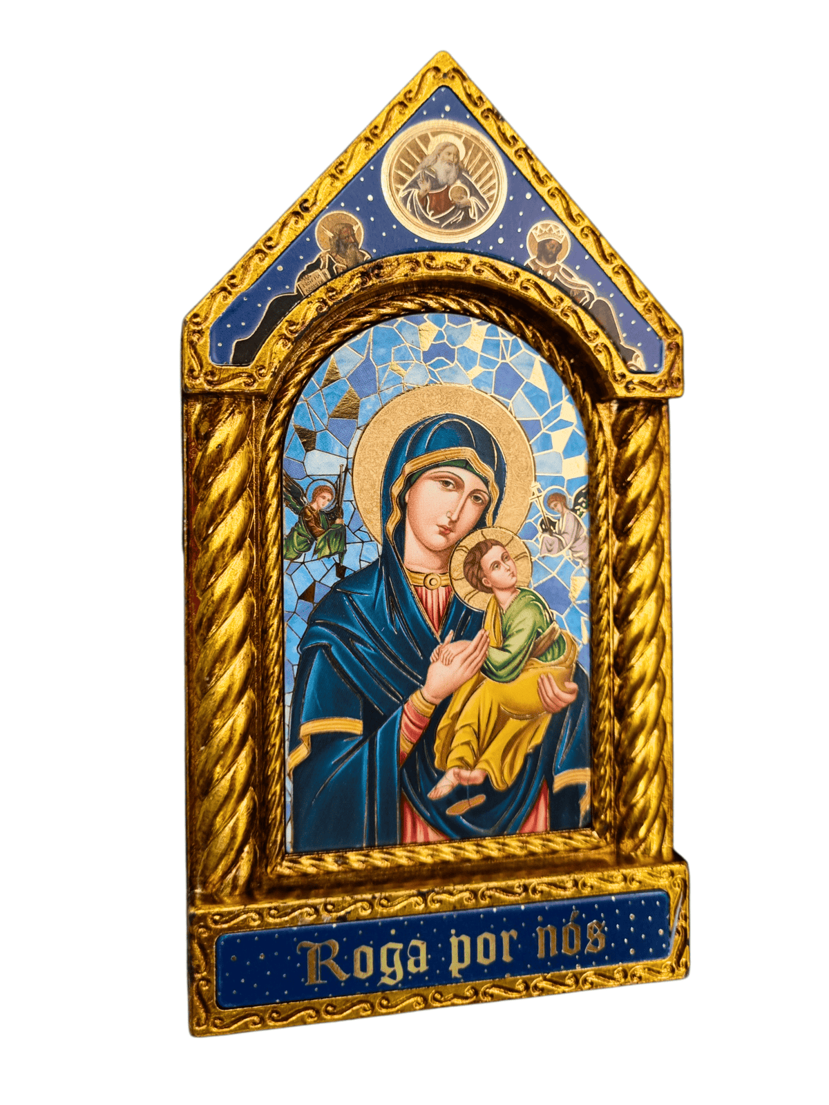 Adorno Italiano Clássico Perpétuo Socorro 15 cm x 7,5 cm