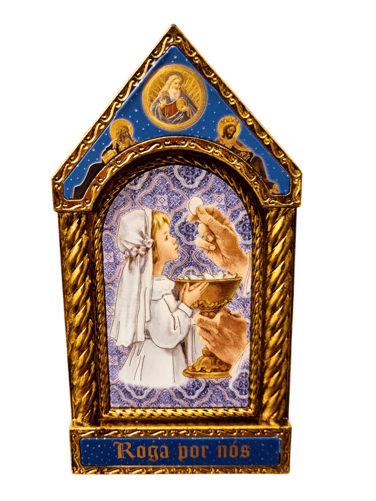 Adorno Italiano Clássico Comunhão Menina 15 cm x 7,5 cm